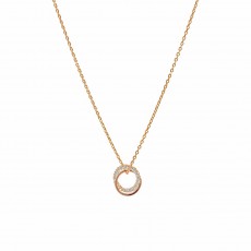 NK-Entwined Circle Sparkly Necklace RG